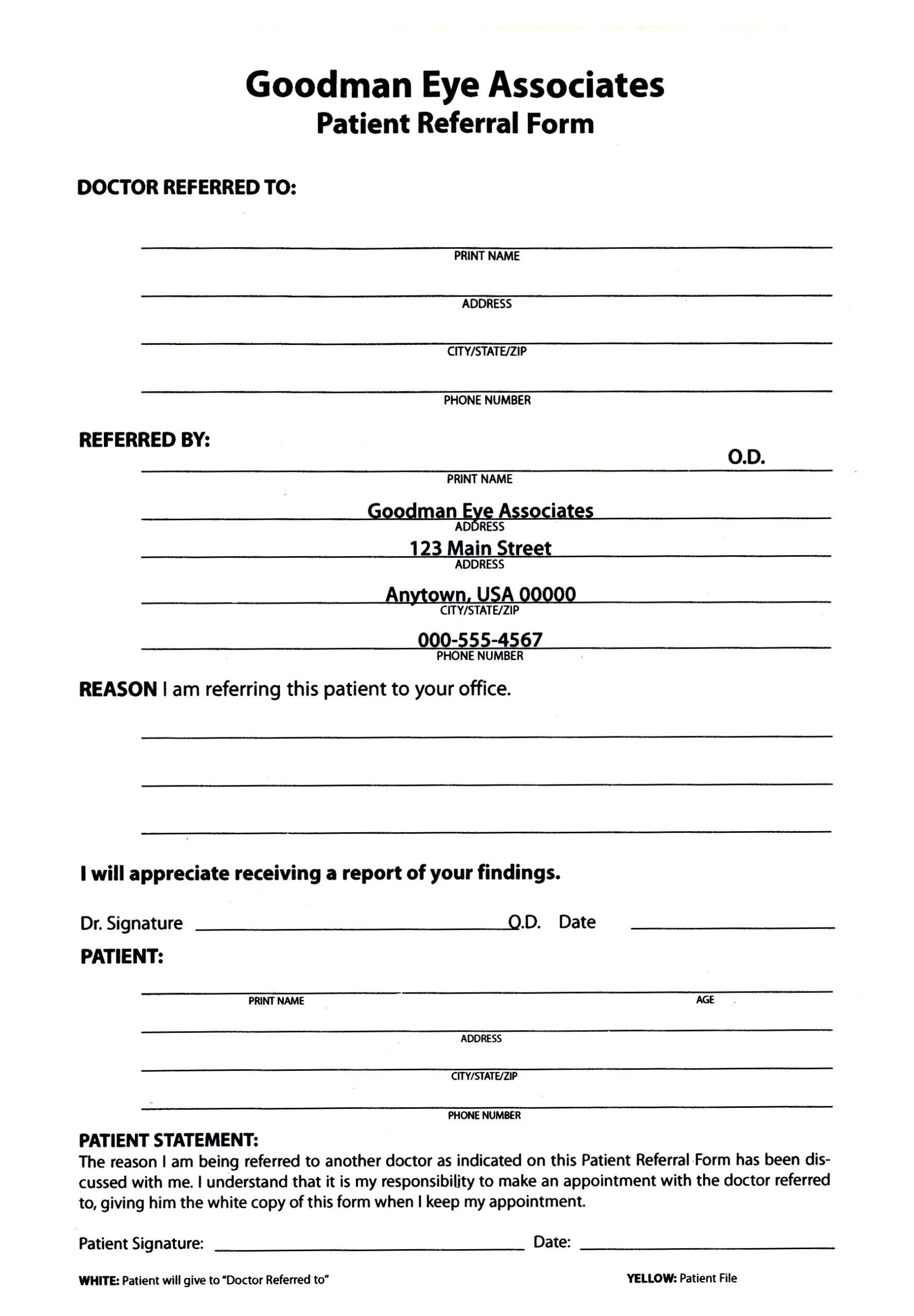 Medical Referral Form | Templates Free Printable Intended For Referral Certificate Template