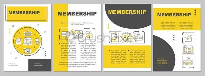 Membership Brochure Template Layout – Stock Vector 3755391 | Crushpixel With Membership Brochure Template