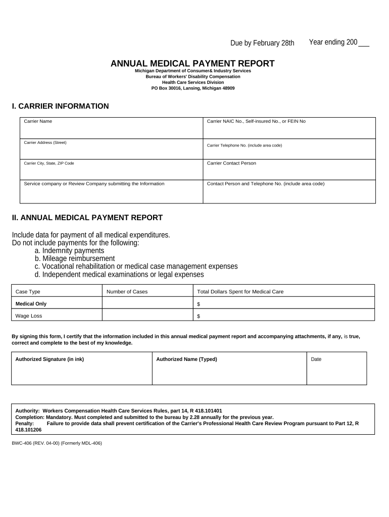 Michigan Annual Report Form - Fill Out And Sign Printable Pdf Template Throughout Mi Report Template