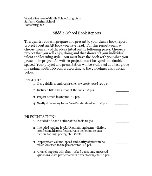 Middle School Book Report Format – Reportz767.Web.fc2 Regarding Book Report Template Middle School