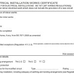 Model Forms Intended For Minor Electrical Installation Works Certificate Template