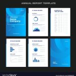 Modern Annual Report Template With Cover Design Vector Image In Report Specification Template