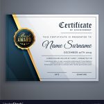 Modern Premium Certificate Award Design Template Vector Image Intended For Design A Certificate Template