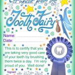 Modern Tooth Fairy Certificates – Rooftop Post Printables Inside Free Tooth Fairy Certificate Template