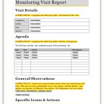 Monitoring Visit Report Template | Tools4Dev In Site Visit Report Template Free Download