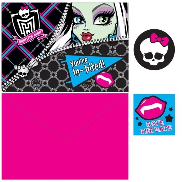 Monster High Invitations Pertaining To Monster High Birthday Card Template