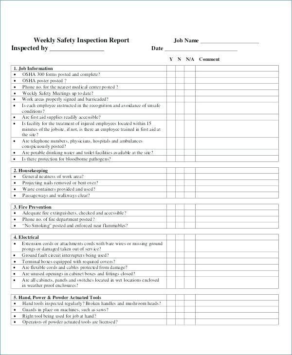 Monthly Fire Extinguisher Inspection Form Template | Glendale Community Throughout Hse Report Template