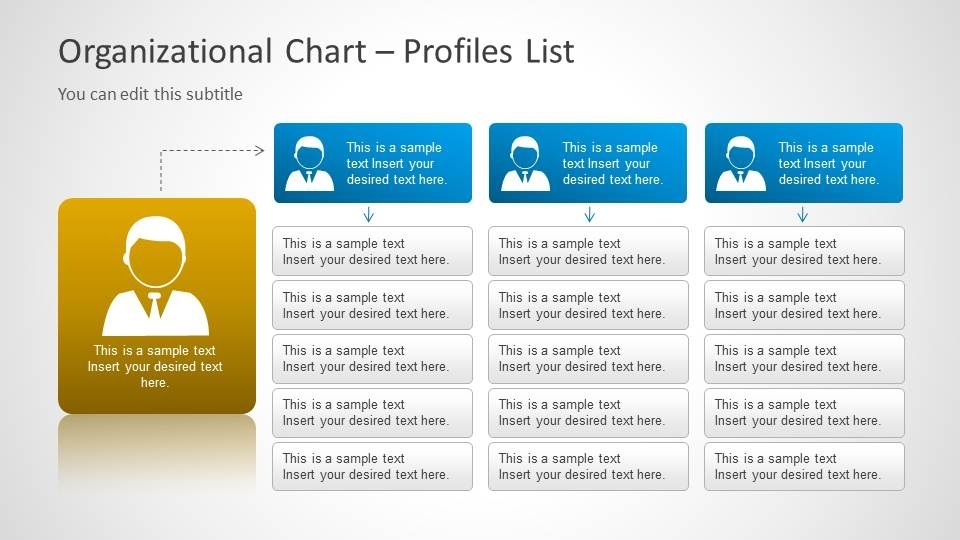 Multi Level Org Chart Template For Powerpoint With Avatar - Slidemodel For Microsoft Powerpoint Org Chart Template