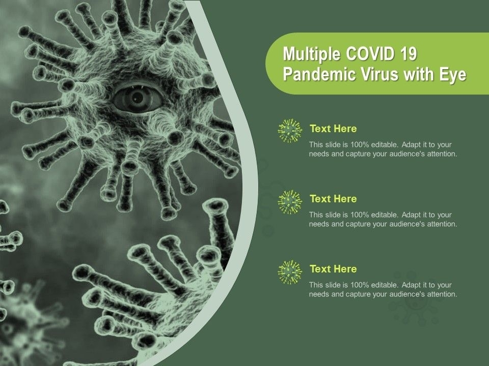 Multiple Covid 19 Pandemic Virus With Eye Ppt Powerpoint Presentation For Virus Powerpoint Template Free Download