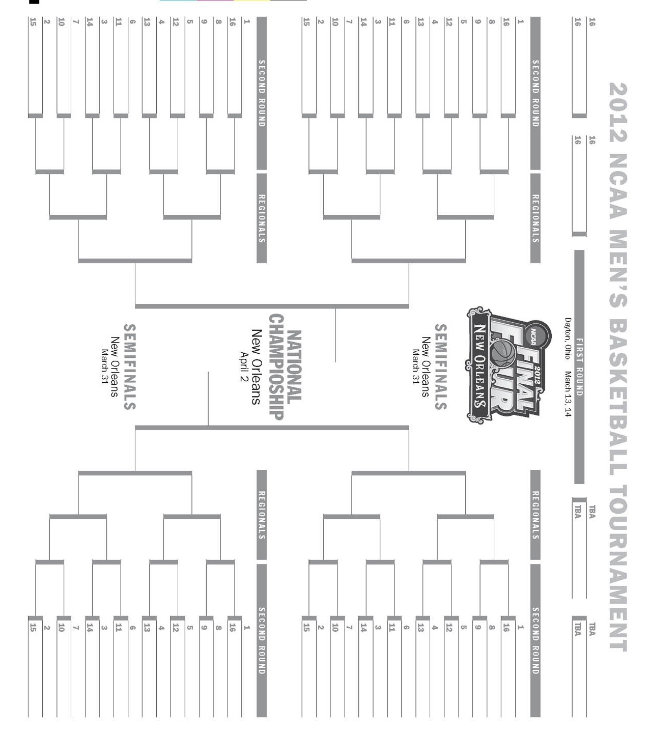 Music Is My Soul: March Madness: 2012 Ncaa Men'S Basketball Tournament Throughout Blank March Madness Bracket Template