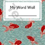 My Word Wall - First 50 Words | Teachific with Personal Word Wall Template