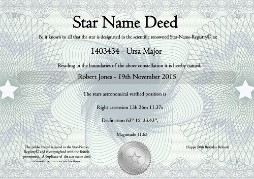 Name A Star Standard Pack, Everything You Need To Name Your Own Star in Star Naming Certificate Template