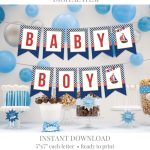 Nautical Baby Shower Banner Template Printable Banner Maritime | Etsy Pertaining To Baby Shower Banner Template