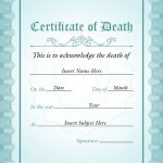 New Fake Death Certificate Template – Amazing Certificate Template Ideas With Fake Death Certificate Template