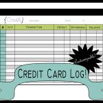 New Sizes Credit Card Log Printable Planning Page Half with Credit Card Size Template For Word