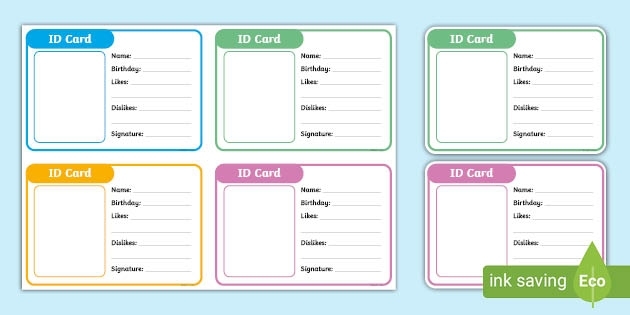 New Starter Id Card Template (Teacher Made) Inside Id Card Template For Kids