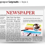 Newspaper Layouts Style 1 Powerpoint Presentation Slides | Powerpoint With Regard To Newspaper Template For Powerpoint
