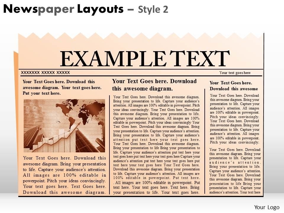 Newspaper Layouts Style 2 Ppt 2 | Ppt Images Gallery | Powerpoint Slide Inside Newspaper Template For Powerpoint