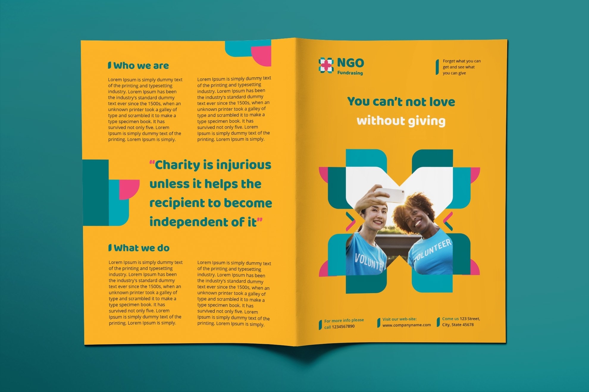 Ngo Brochure Bifold (443102) | Brochures | Design Bundles With Regard To Ngo Brochure Templates