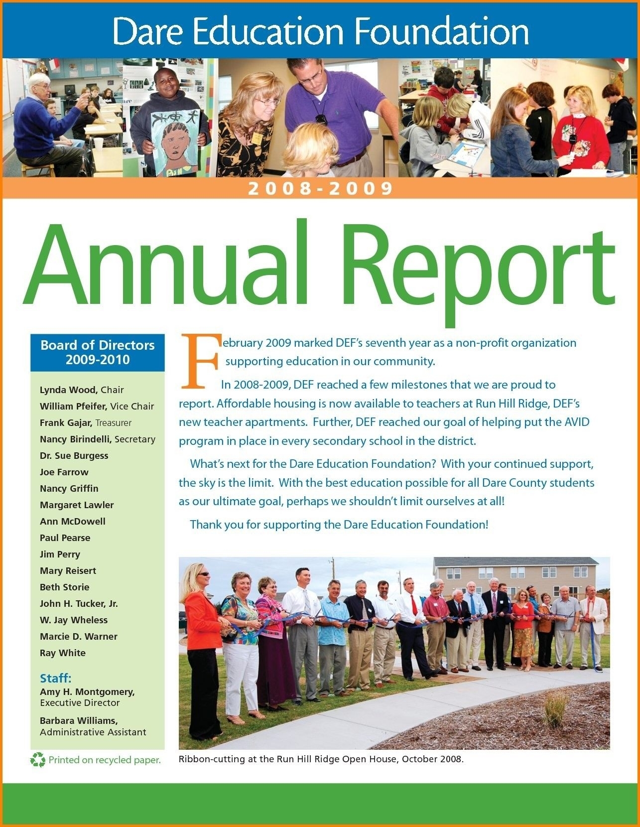 Nonprofit Annual Report Template With Non Profit Annual Report Template