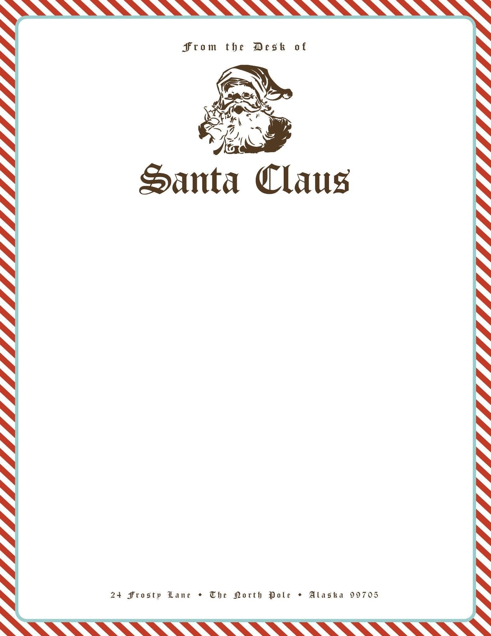 North Pole Stationary Printable Free - Free Printable Intended For Blank Letter From Santa Template