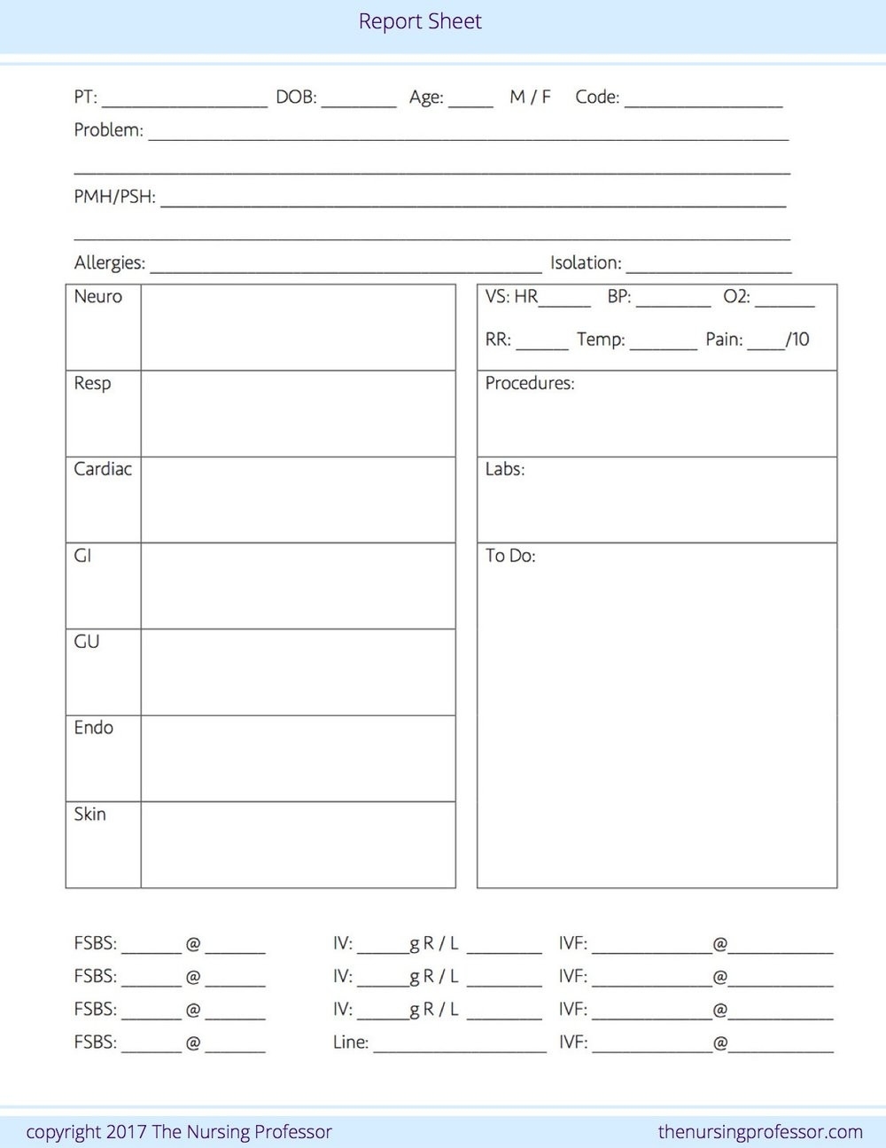 Nursing Shift Report Template | Simple Template Design Regarding Charge Nurse Report Sheet Template