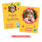 Nuwzz Happy Birthday Card Photoshop Template Bright Yellow – Di 0069 Pertaining To Photoshop Birthday Card Template Free