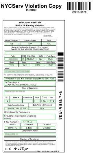 Nytda Finds An Ocr Solution To Manage Its Clients' Parking Tickets A In Blank Parking Ticket Template