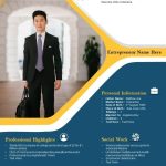 One Page Biography For Entrepreneur Presentation Report Infographic Ppt Pertaining To Biography Powerpoint Template