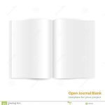 Open Magazine Double-Page Spread With Blank Pages. Stock Vector for Blank Magazine Spread Template