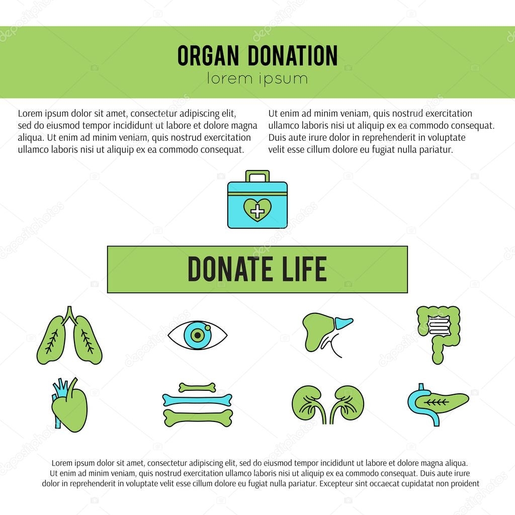 Organ Donation Template — Stock Vector © Julia Khimich #138788682 Intended For Organ Donor Card Template