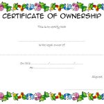 Ownership Certificate Templates – 10+ Free Exclusive Designs For Certificate Of Ownership Template