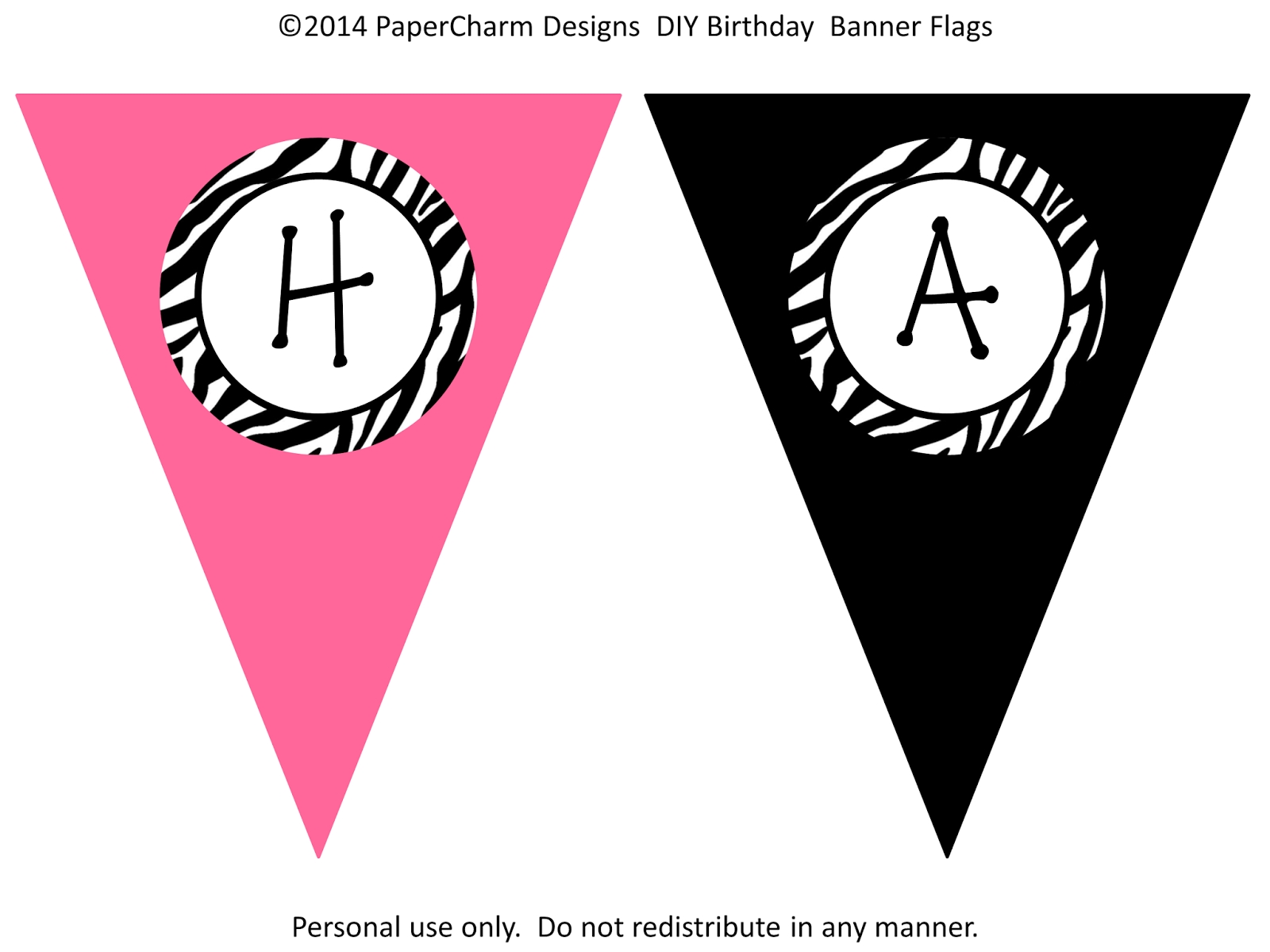 Papercharm: Free Zebra Birthday Banners! Pertaining To Free Printable Party Banner Templates