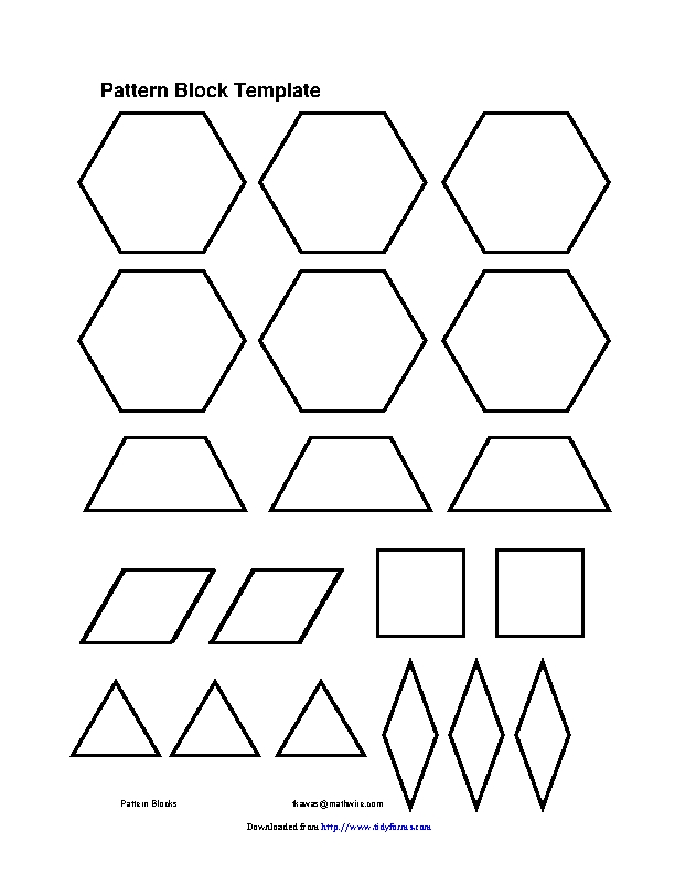 Pattern Block Template 11 - Pdfsimpli Regarding Blank Pattern Block Within Blank Pattern Block Templates