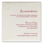 Pearls And Lace Accommodations Card | Invitations By Dawn throughout Wedding Hotel Information Card Template