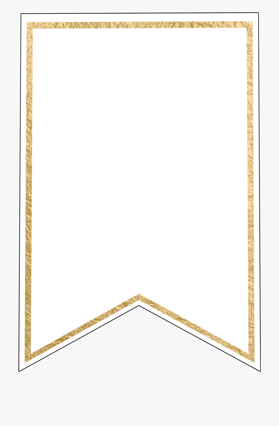 Pennant Banner Template – Gold Banner Flag Png , Transparent Cartoon With Printable Pennant Banner Template Free
