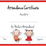 Perfect Attendance Award Template | Sample Professionally Designed throughout Perfect Attendance Certificate Free Template
