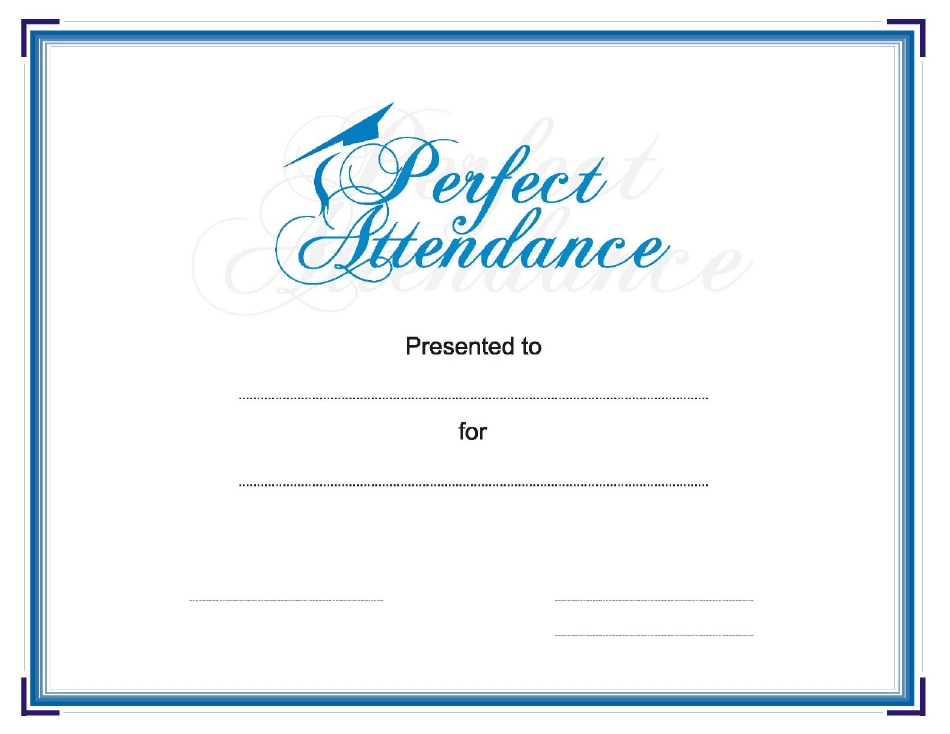 Perfect Attendance Certificate Template Download Printable Pdf Inside Perfect Attendance Certificate Template