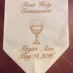 Personalized One Color First Communion Banner With Chalice inside First Holy Communion Banner Templates