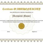 Photography Certificate Of Authenticity Template | Best Creative With Certificate Of Authenticity Photography Template