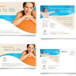 Physical Therapist Postcard Template Design With Regard To Chiropractic Travel Card Template