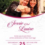 Pink Wedding Invitation Card Design Template In Word, Psd, Publisher Inside Engagement Invitation Card Template