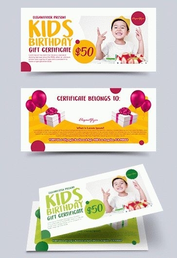 Pizza Time – Free Gift Certificate Psd Template – By Elegantflyer In Pizza Gift Certificate Template