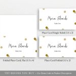 Place Card Template, Demo Available, Editable & Printable Instant Intended For Free Template For Place Cards 6 Per Sheet