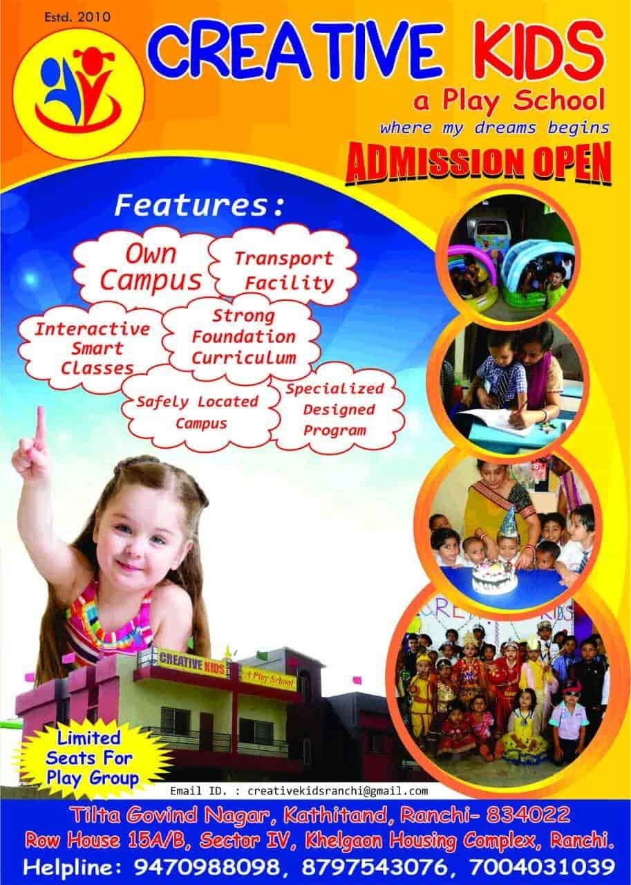 Play School Admission Open Pamphlet Design Intended For Play School Brochure Templates