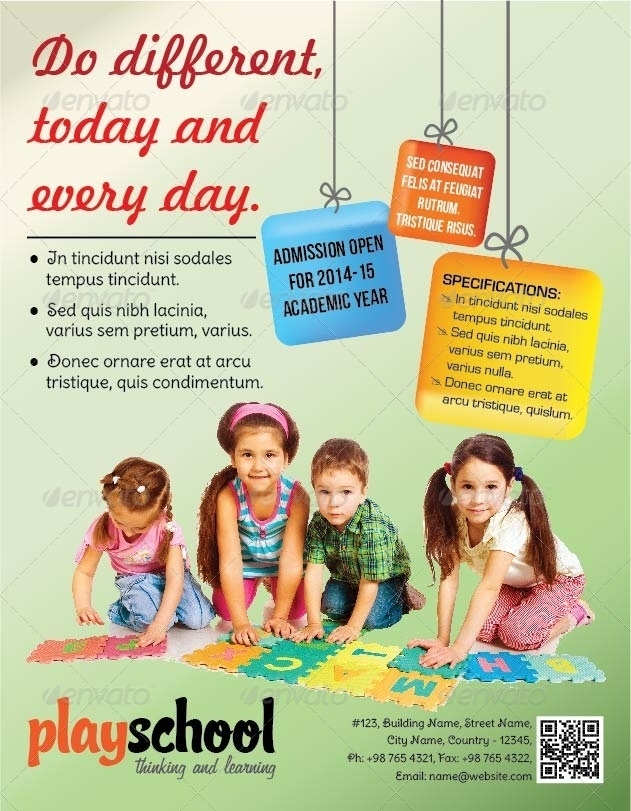 Play School / Education Flyer By Graphitemedia | Graphicriver In Play School Brochure Templates