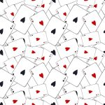 Playing Cards Pattern. Ace Of Hearts Seamless. Card Game Pattern with Playing Card Template Illustrator