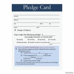 Pledge Certificate Template ~ Sample Certificate Pertaining To Fundraising Pledge Card Template
