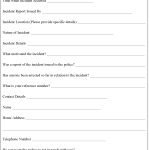 Police Incident Report Form – Editable Forms Intended For Blank Police Report Template