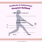 Ponytail Softball Achievement Certificate Template Download Printable With Regard To Softball Certificate Templates Free